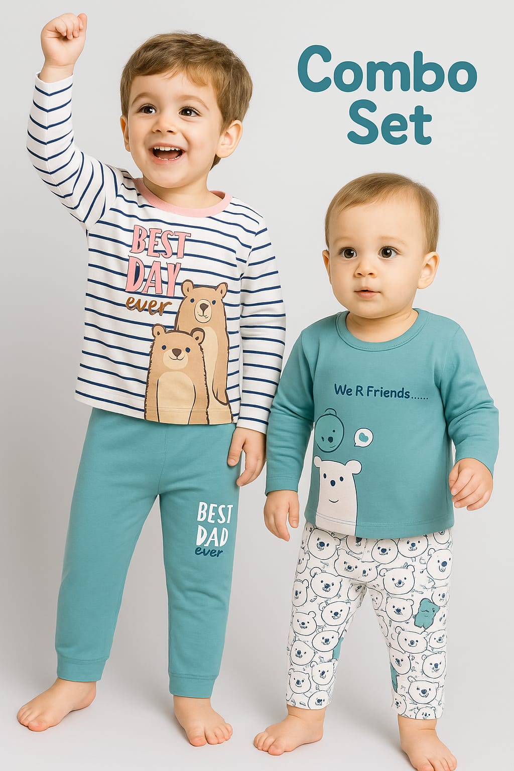 Bear Patch Co-ord Set – Girls