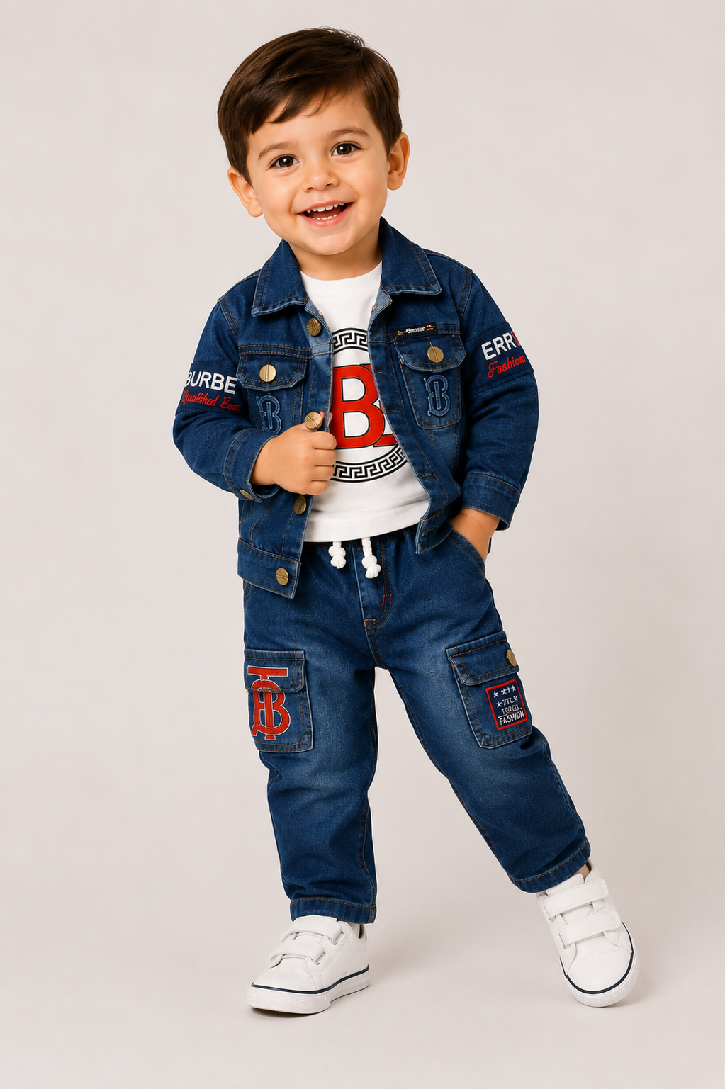 Denim Jacket & Cargo Jeans Set