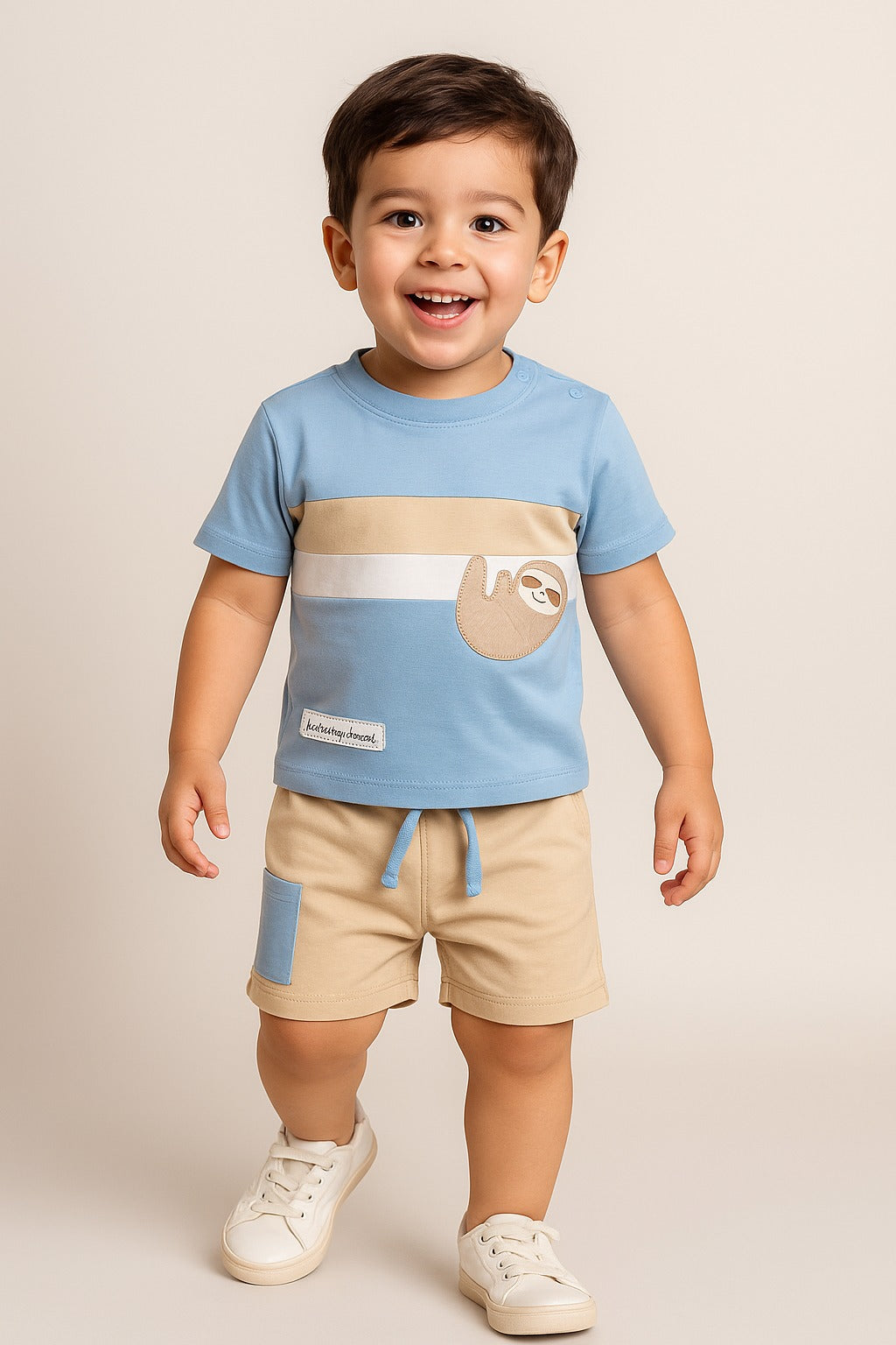 Cartoon & Graphic Print T-Shirt & Shorts Sets