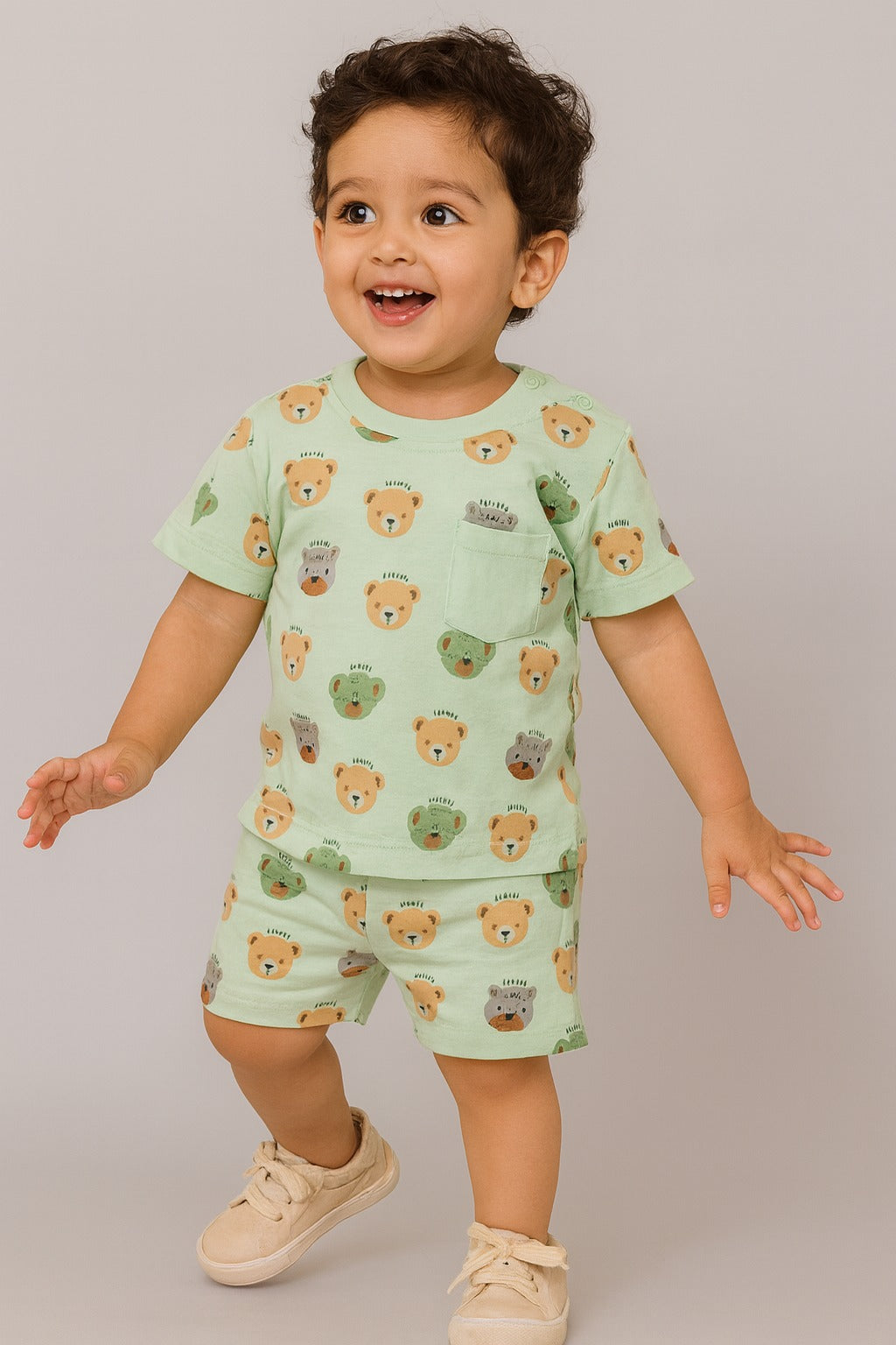 Cartoon & Graphic Print T-Shirt & Shorts Sets