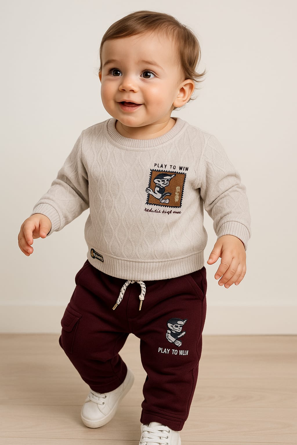 Play To Win – Knitted t-shirt & Jogger Set