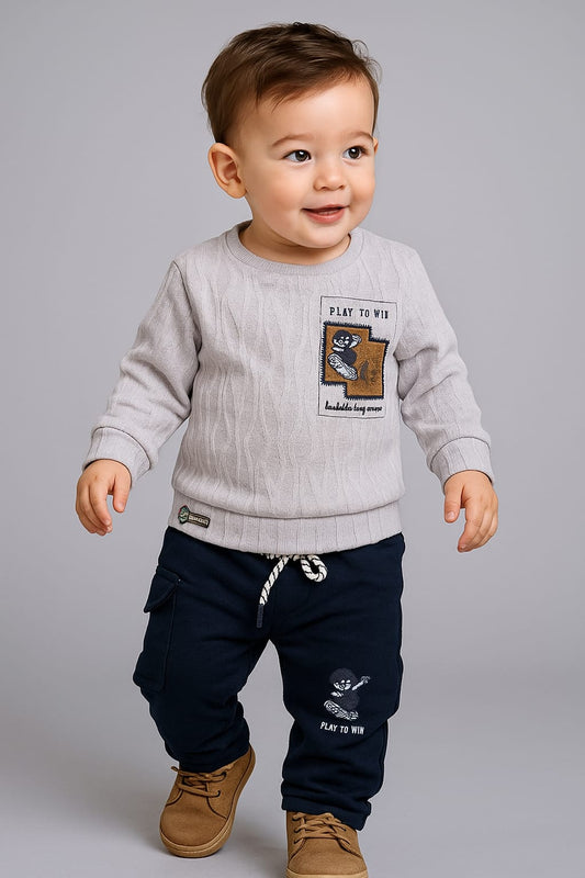 Play To Win – Knitted t-shirt & Jogger Set