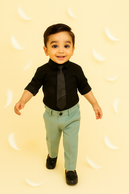 Trendy Formal Shirt & Pant Set for Boys – 2 Color Options