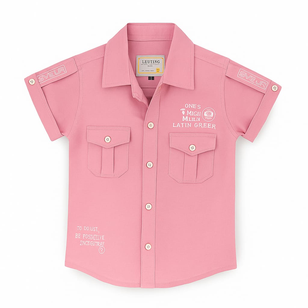 Pink Cotton Shirt for Boys – Playful Casual Wear