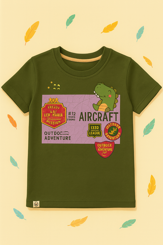 Boys "Aircraft Division" Adventure Badge T-Shirts