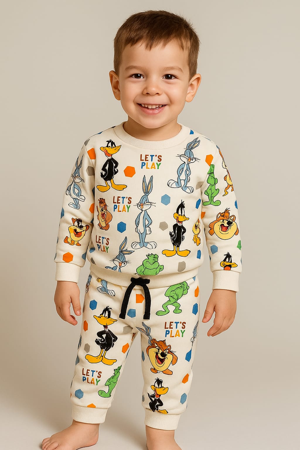 “Let’s Play Cartoon Cord Set – Unisex funwear”