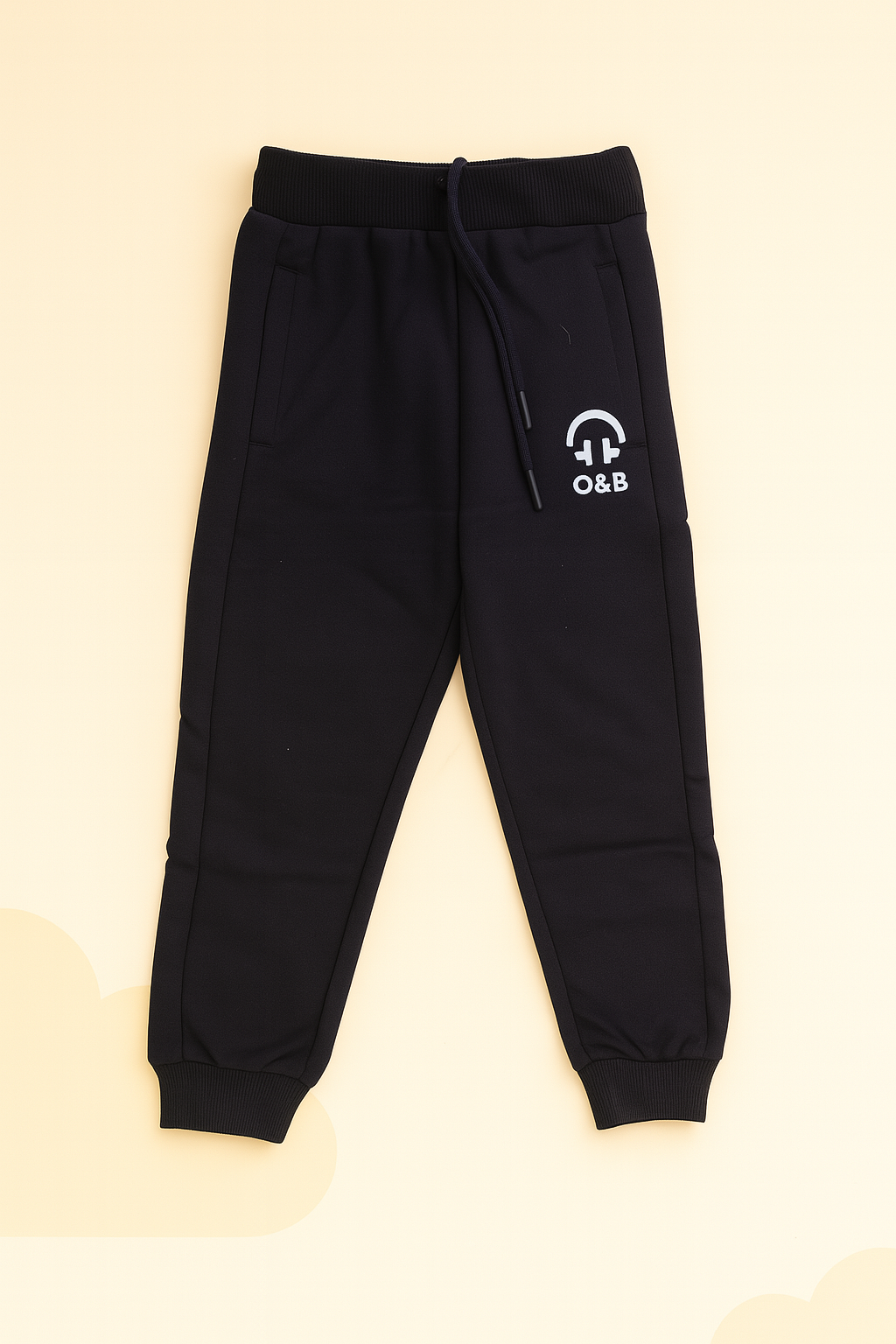 O&B Boys Headphone Joggers – Comfy Cotton Bottoms for Ages 3–12 Years
