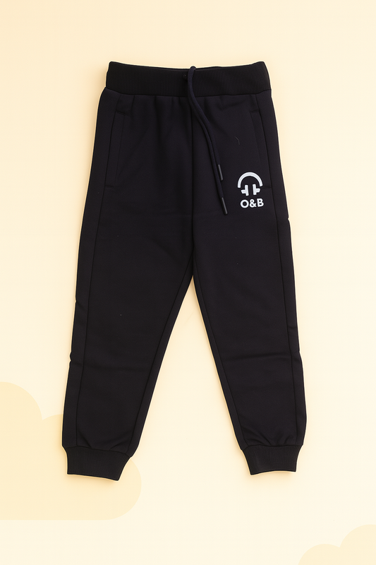 O&B Boys Headphone Joggers – Comfy Cotton Bottoms for Ages 3–12 Years