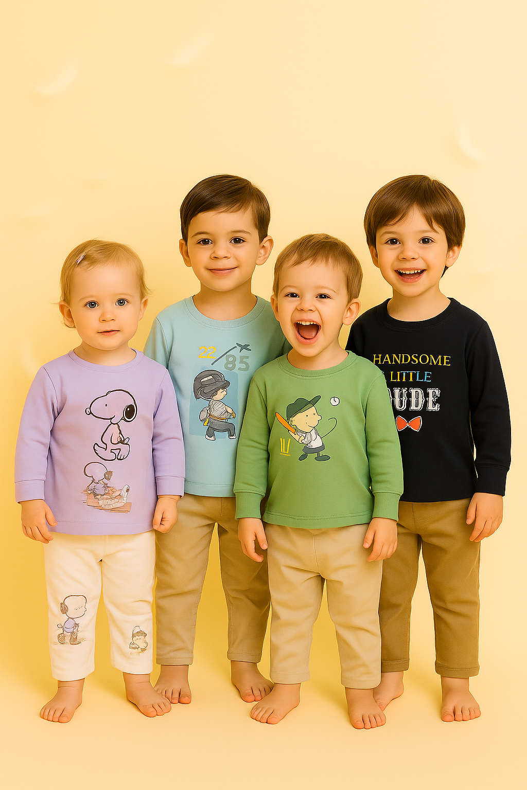 Playful Cotton T-shirts – Boys & Girls Full Sleeve