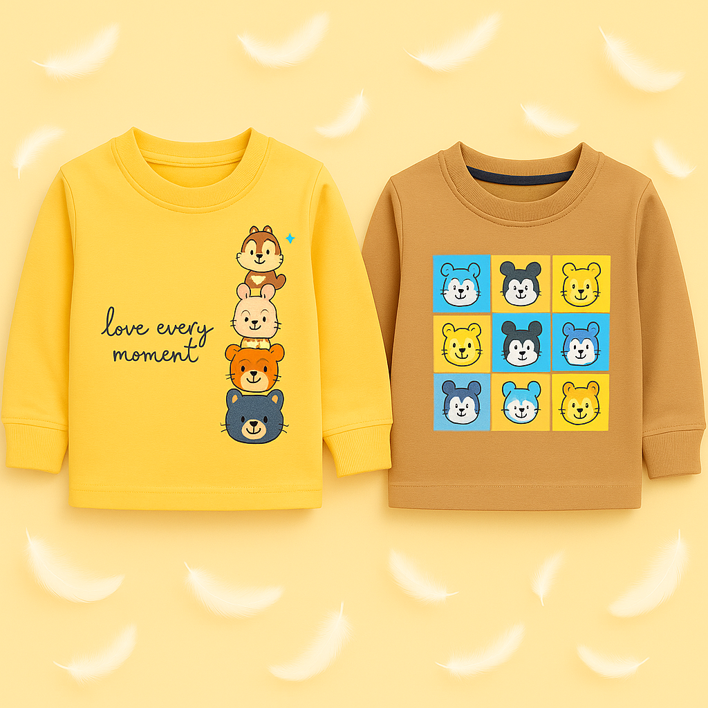 Playful Cotton T-shirts – Boys & Girls Full Sleeve