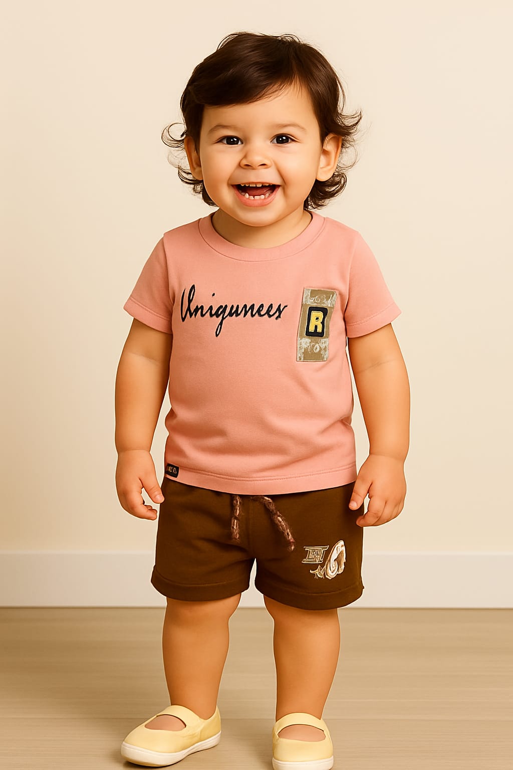 Boys Summer Coord Set – Blue & Peach