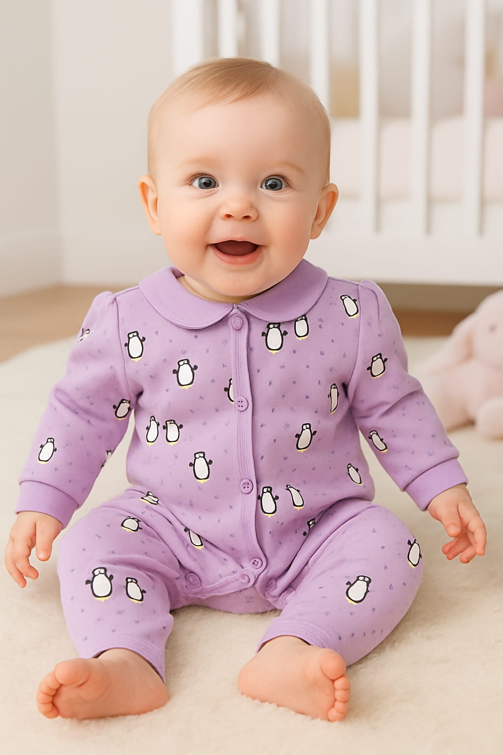 Full Sleeve Cotton Baby Romper – 6 Colour Variants – Unisex, Soft & Breathable