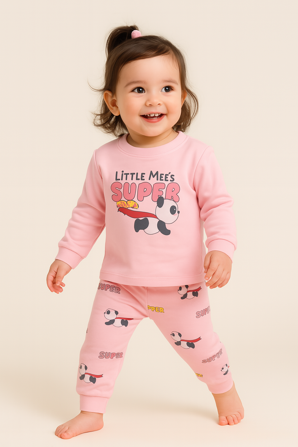 Little Mee's Super Panda Nightwear Set – 100% Cotton