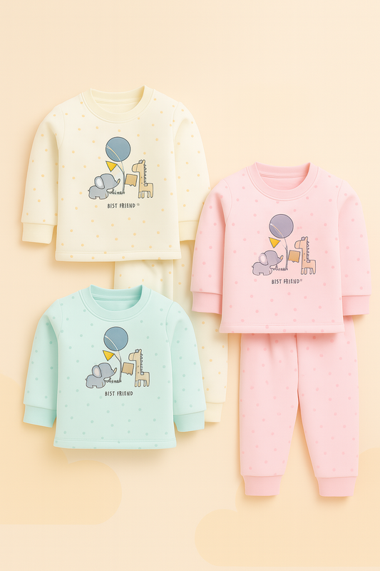 Best Friend Winterwear Set – Padded 2-Piece Night Suit for Kids
