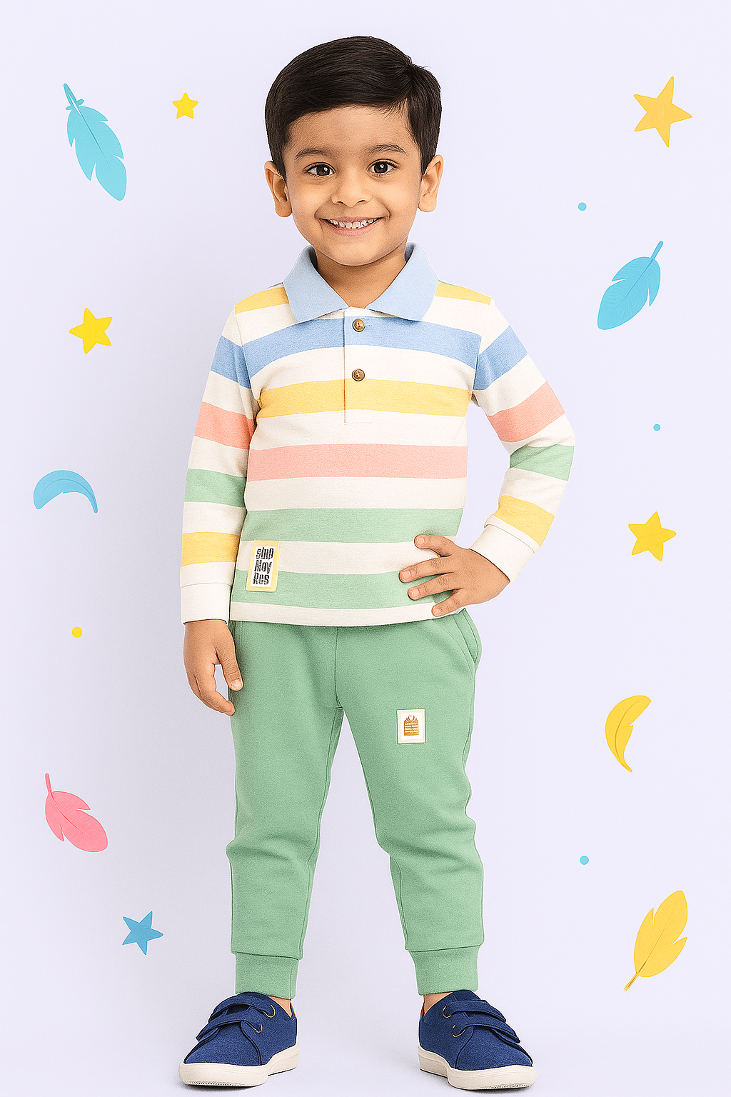 Aloha Stripes Coord Set – Comfort for Boys & Girls