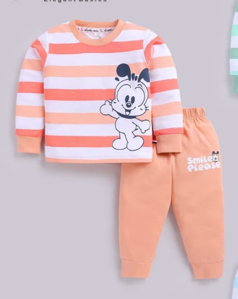 "Smile Please" Striped Baby Coord Set – Boys & Girls