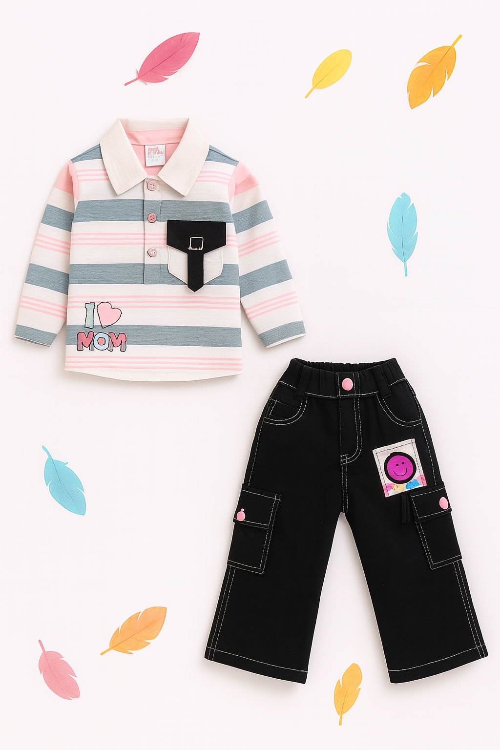 Striped Shirt & Cargo Pants Co-ord Set – Classic Cool