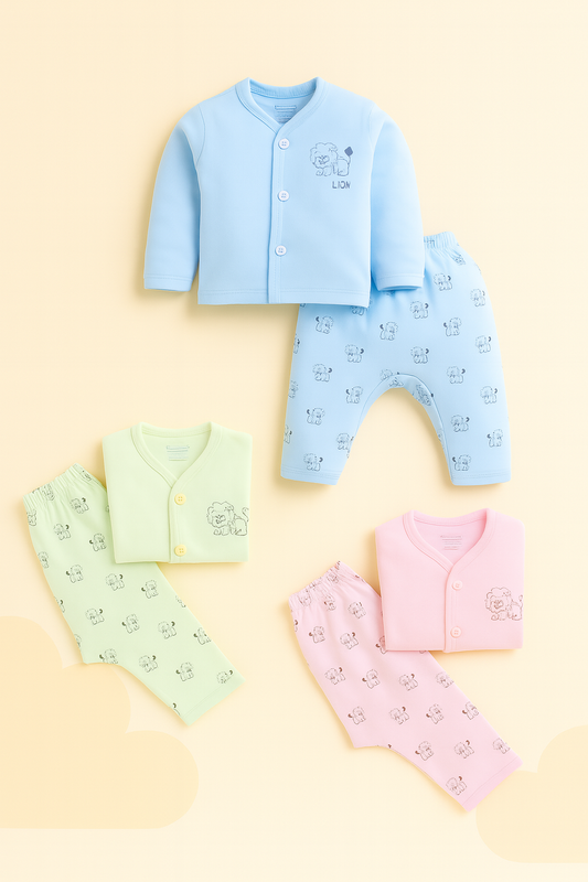 Little Lion Newborn Set – Soft Interlock 2-Piece Baby Outfit
