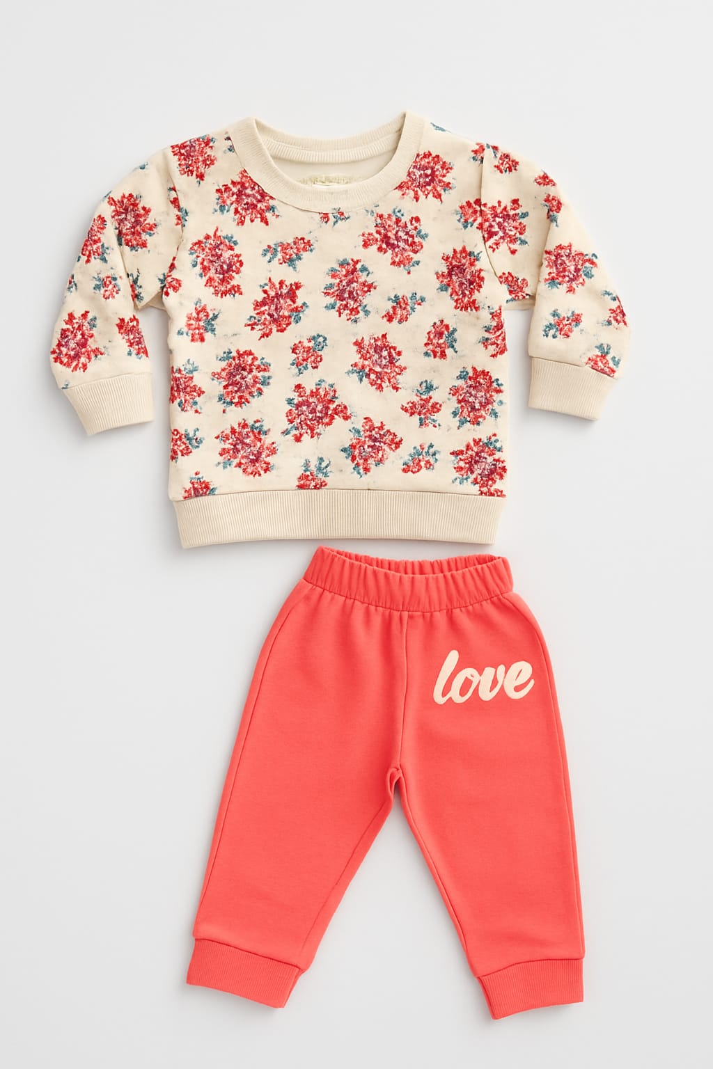 Floral Print Winter Co-ord Set for Kids – Love Edition