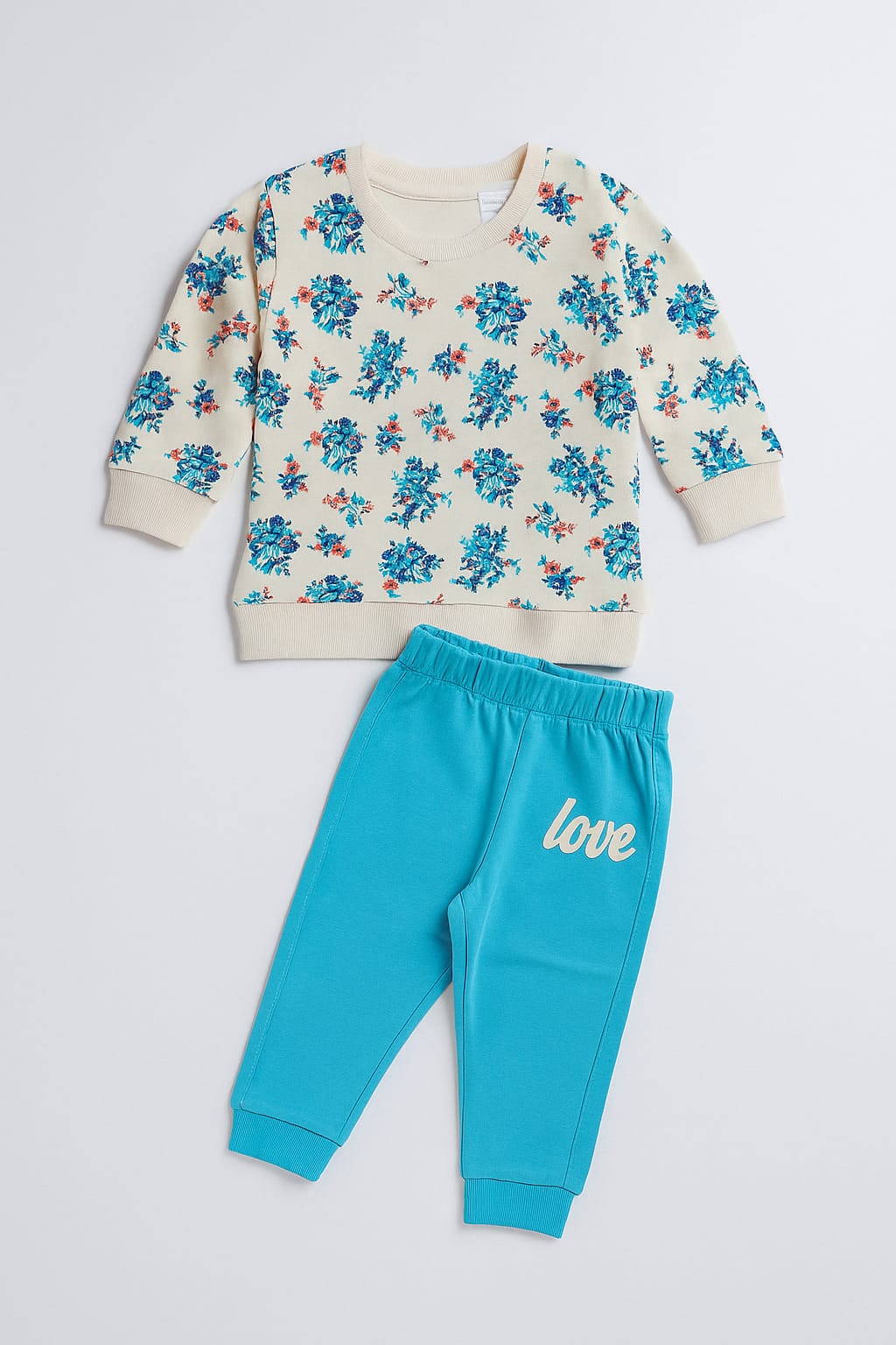 Floral Print Winter Co-ord Set for Kids – Love Edition