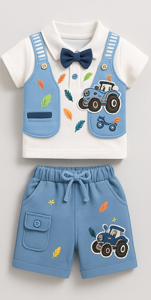 Gentleman Baby Set – Cotton Vest & Bow Tie Outfit
