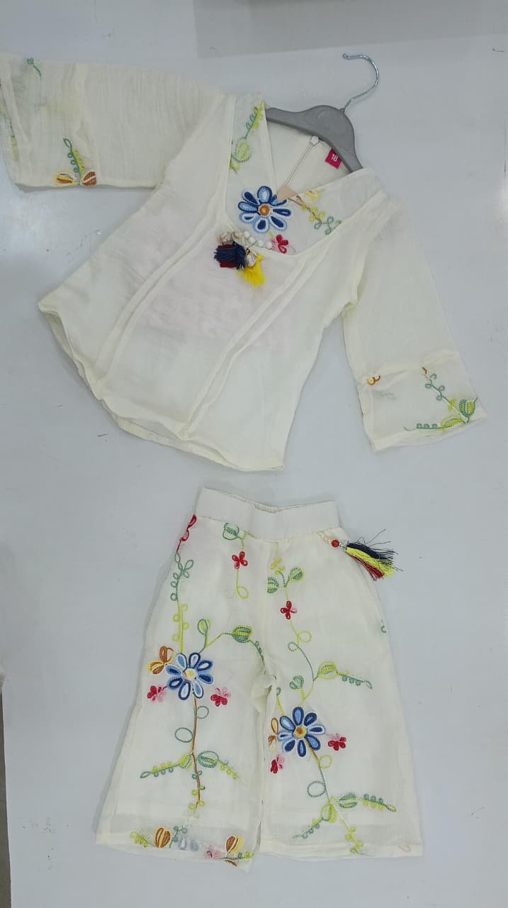 Mint Kids Floral Embroidered Set