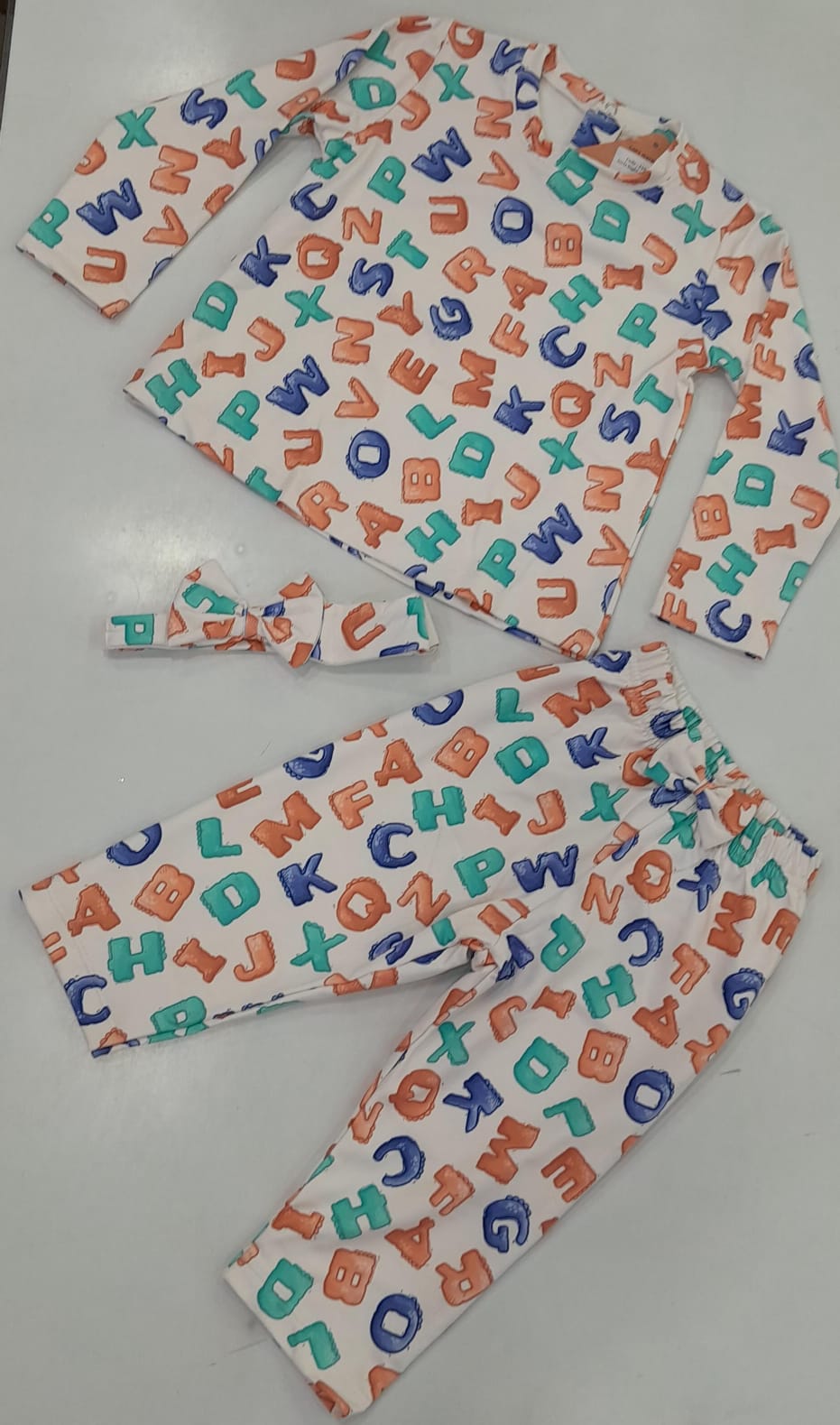 Kids Alphabet Print Pyjama Set