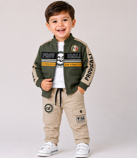 Provicali Bomber Jacket & Cargo Pants Set