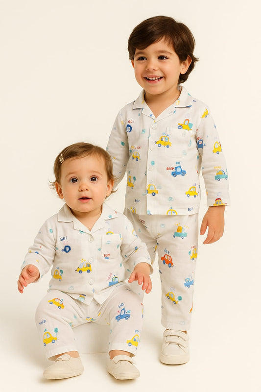 Playful Sibling Pajama Moments