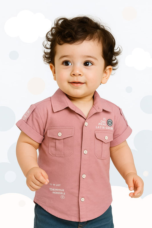 Pink Cotton Shirt for Boys – Playful Casual Wear