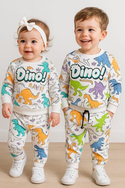 “Roar & Explore Dino Cord Set – Unisex Twin Edition”