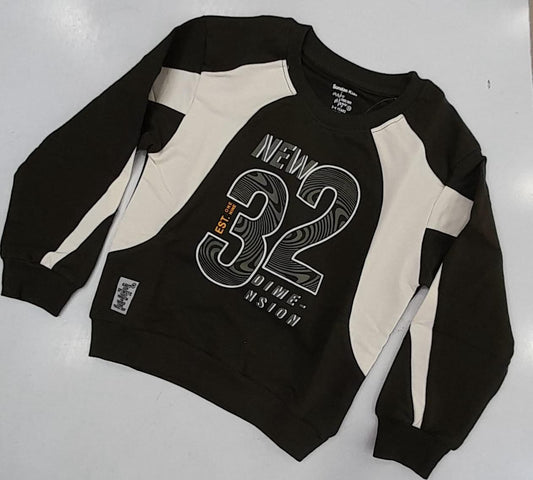 Black & White Colour Block Number Sweatshirt