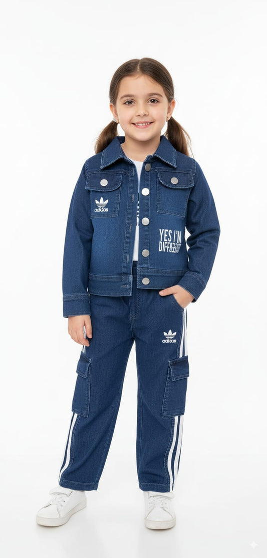 Denim Co-ord Set for Girls (4–12 Years)