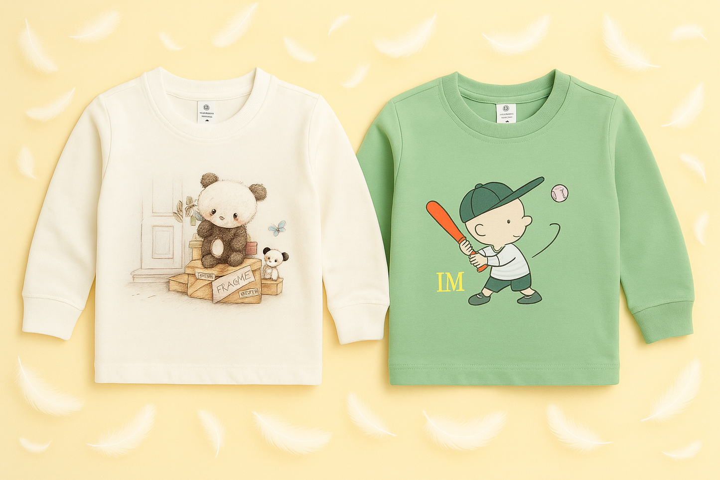 Playful  Cotton T-shirts – Boys & Girls Full Sleeve