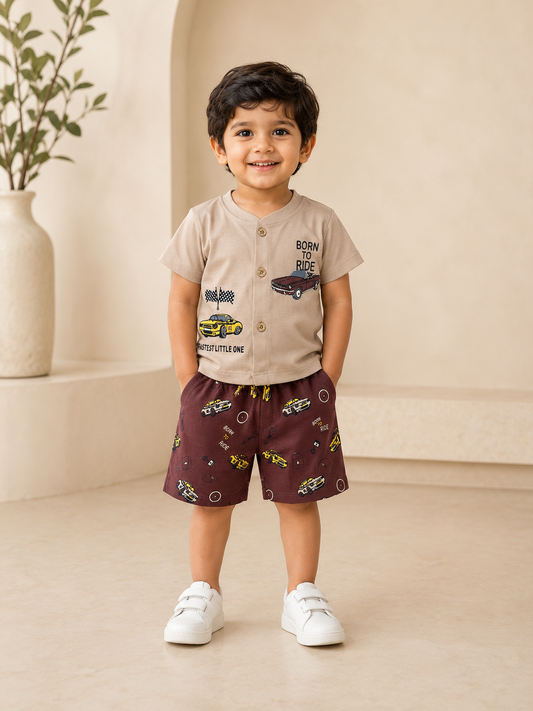 Boys Born To Ride Racing Car Coord Set