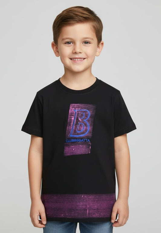 Boys Black Graphic Print T-Shirt – 5Y to 17Y