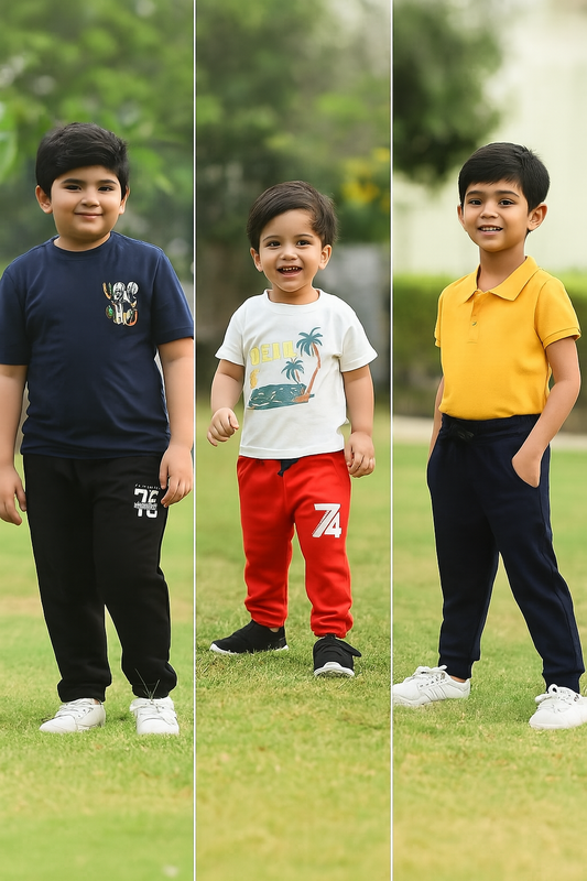 Hazelnuts Boys Cotton Joggers