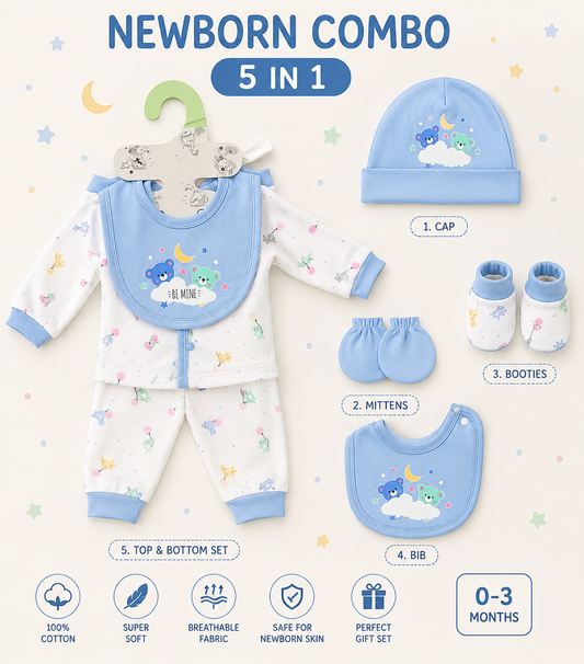 Be Mine Newborn 5-in-1 Combo Gift Set