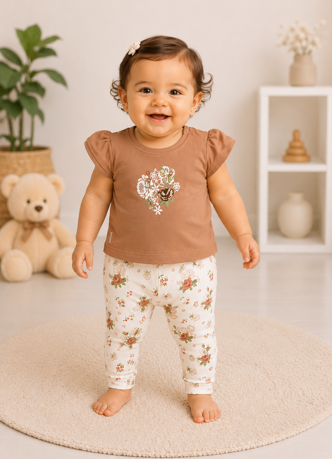 Annie Floral Bouquet Tee & Bloom Shorts Set