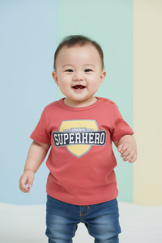 [6 month] [boy] wearing this outfit, pastel studio background, 
soft lighting, professional children's fashion photography

