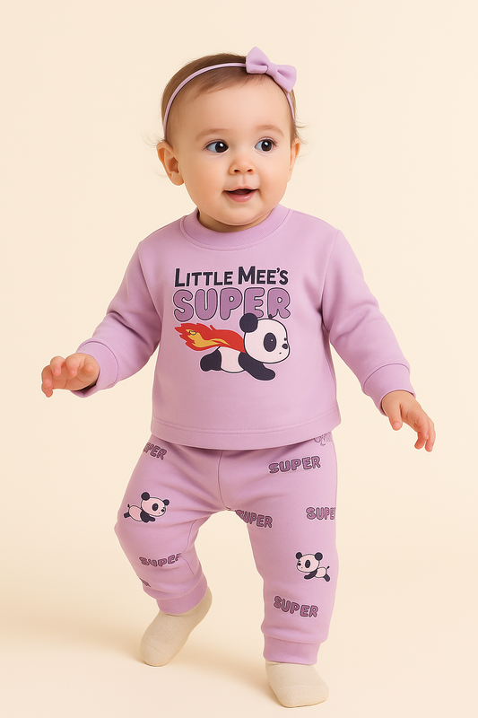 Little Mee's Super Panda Nightwear Set – 100% Cotton