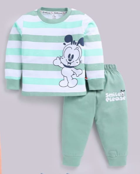 "Smile Please" Striped Baby Coord Set – Boys & Girls