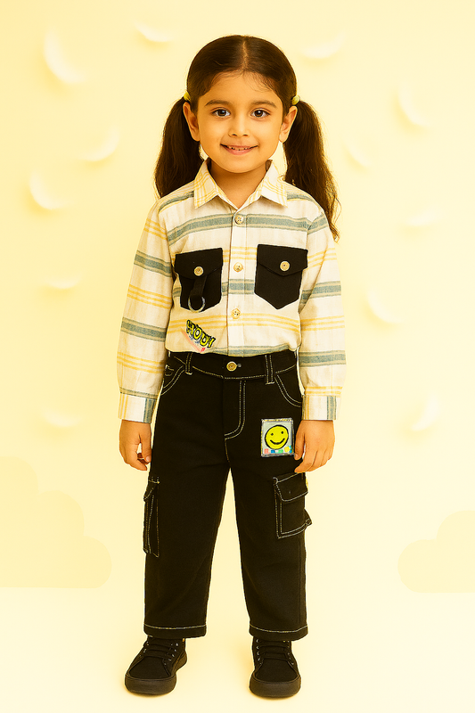 Striped Shirt & Cargo Pants Co-ord Set – Classic Cool