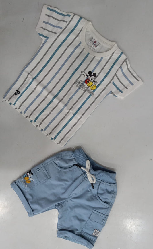 Mickey Mouse Striped Coord Set