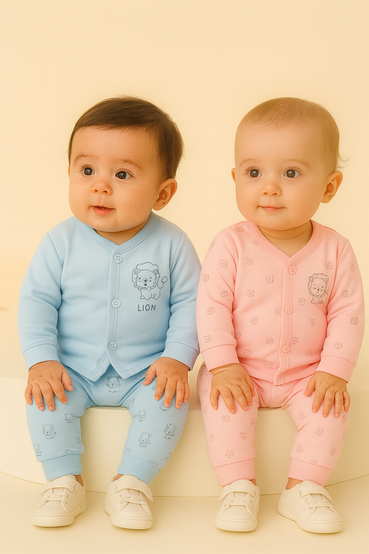 Little Lion Newborn Set – Soft Interlock 2-Piece Baby Outfit
