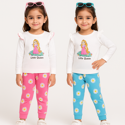 Little Queen Floral Print comfort Cord Set