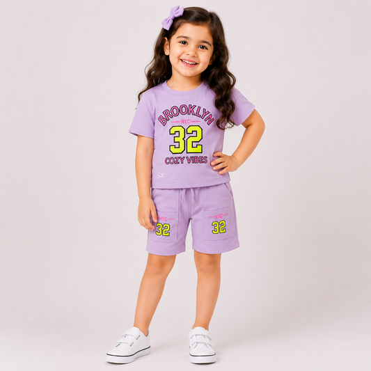 Brooklyn NYC 32 Cozy Vibes Tee & Shorts Set