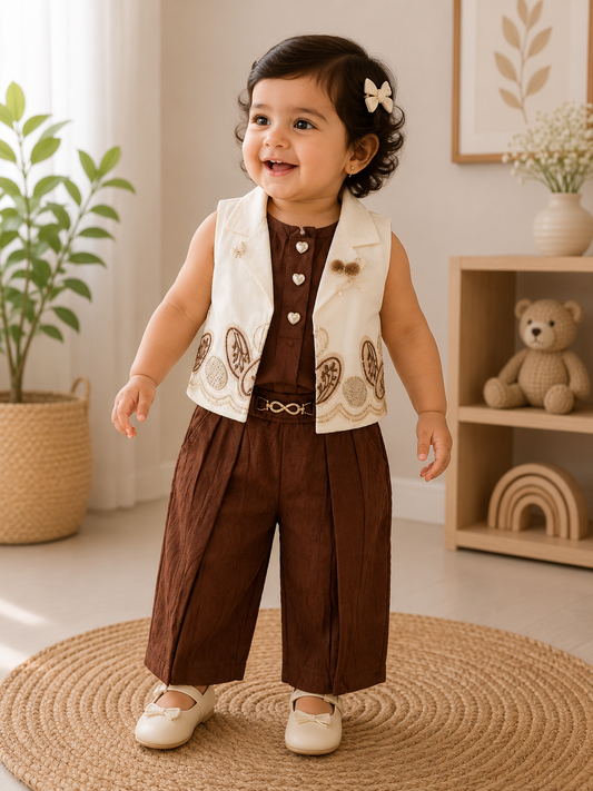 Paisley Embroidered Jacket & Pants Set