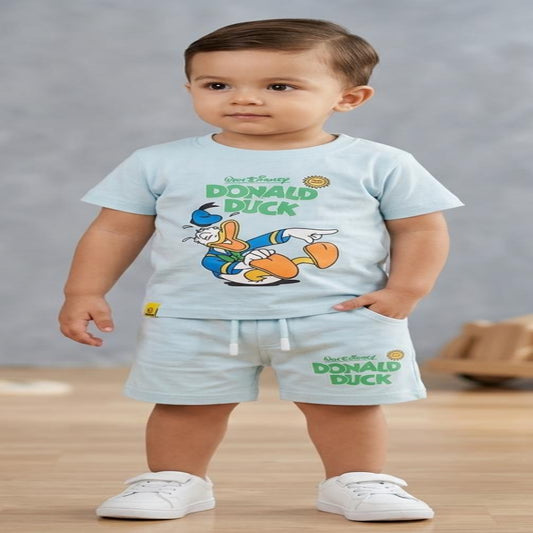 Mint Kids Boys Cartoon T-Shirt Shorts Set (1–3Y)