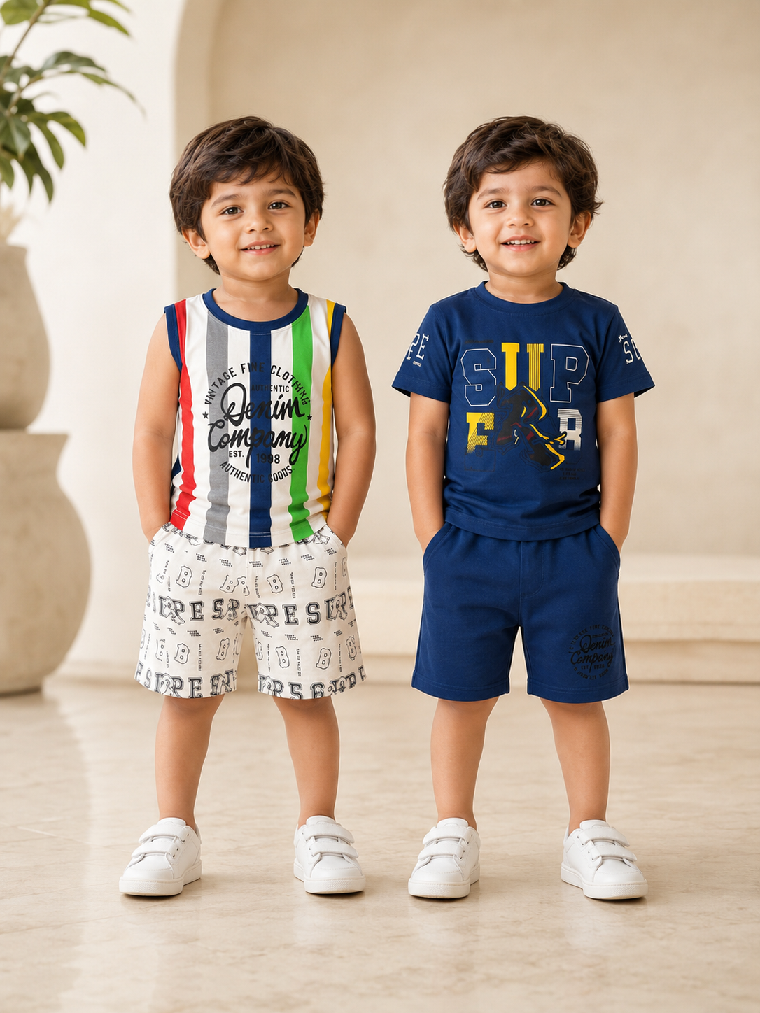 Boys Double Top Double Bottom Combo Set